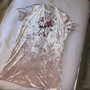 Lilac Velvet Keyhole Dress